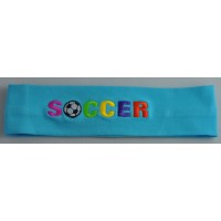 Headband Soccer Embroidered 