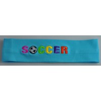 Headband Soccer Embroidered 