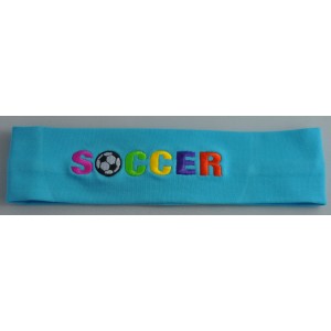 Headband Soccer Embroidered 