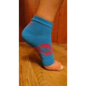 Toeless Socks Blue with Flower