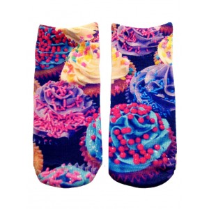 -Printed Socks- Cupcake