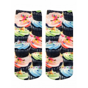 -Printed Socks- Cupcake Craze