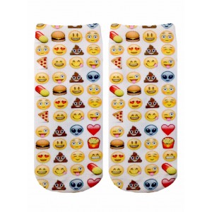 -Printed Socks- Emoji
