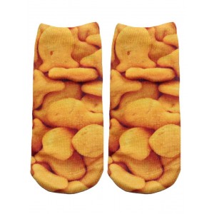 -Printed Socks- Goldfish