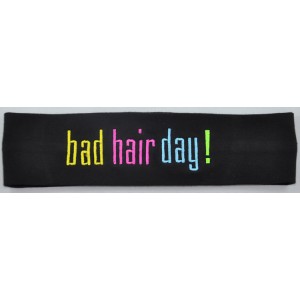 Headband Bad Hair Day Embroidered 