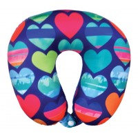 Microbead Travel Neck Pillow- Hearts 