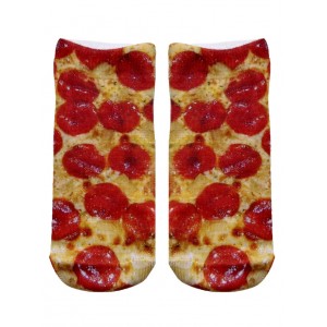 -Printed Socks- Pizza