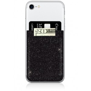 Phone Pocket- Black Glitter