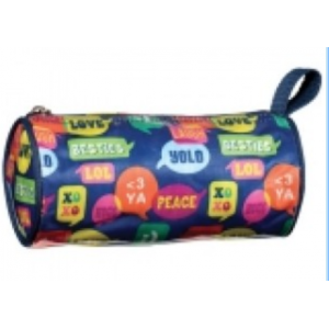 Pencil Case/Cosmetic Barrel Bag Bubble Talk 