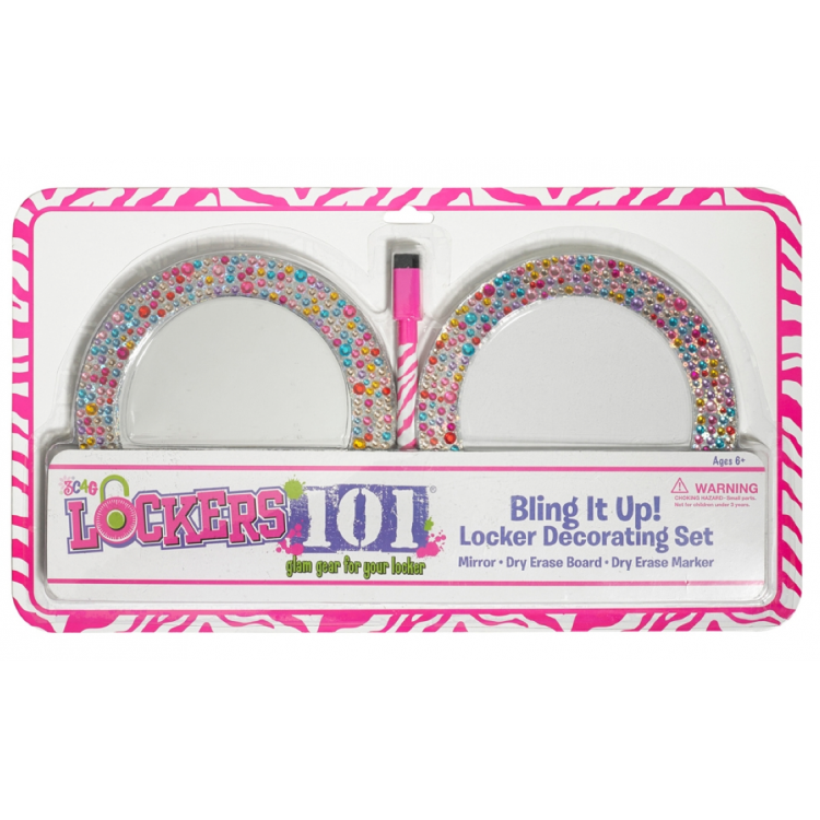 Locker Dry Erase & Mirror Set