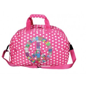 Pink Polka Dot Overnight Bag