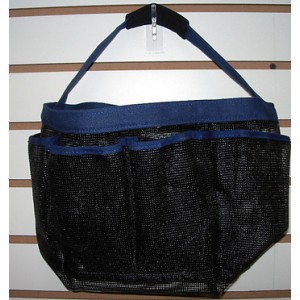 Shower Caddy- Black with Blue Trim