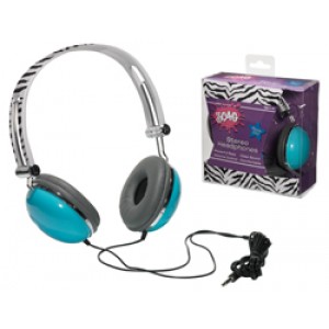 Headphones - Zebra Blue