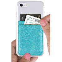 Phone Pocket- Turquoise Glitter