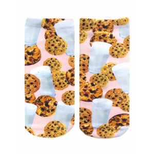 -Printed Socks- Milk & Cookies