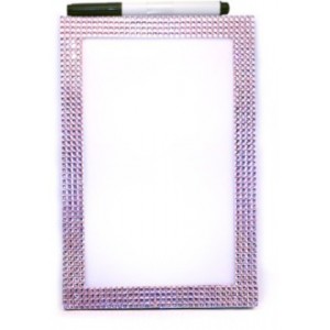 Dry Erase Board Purple Glitter Rectangle 