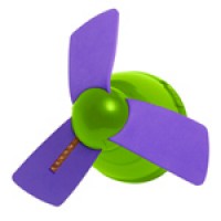 Light Up- Cool Down Locker Ceiling Fan- Purple/Green