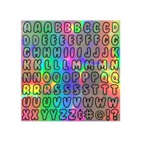 Decals- Letters- Iridescent Bubbles