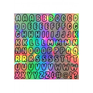 Decals- Letters- Iridescent Bubbles