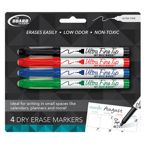 Markers- Four Ultra Fine Dry Erase