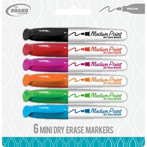 Markers- Medium Mini Dry Erase - Set of Six