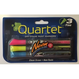 Markers- Three Fine Neon Dry Erase Paint Markers