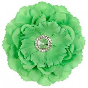 Silk Peony Flower Magnet - Green
