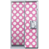 Locker Wallpaper- Pink with White Dots