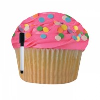 Dry Erase Cutout Pink Cupcake
