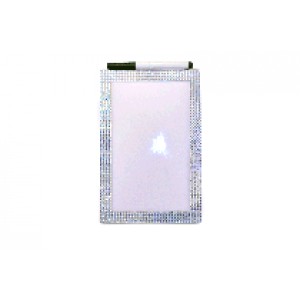 Dry Erase Board Silver Glitter Rectangle 