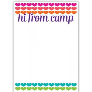Notepad and Envelopes- Hi From Camp Hearts