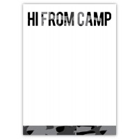 Notepad and Envelopes- Hi From Camp Camo