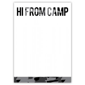 Notepad and Envelopes- Hi From Camp Camo