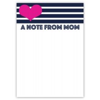 Notepad and Envelopes- A Note From Mom Stripes