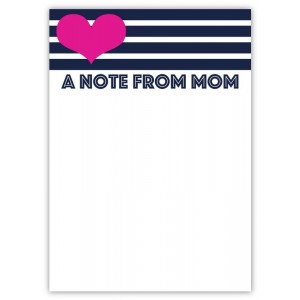 Notepad and Envelopes- A Note From Mom Stripes