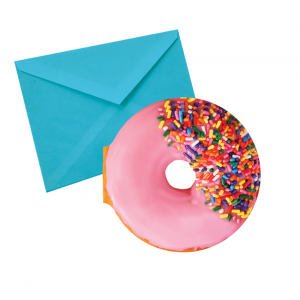 Notecards Pink Donut Frosted Cake Scented