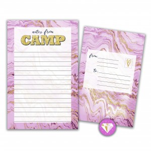 Seal-N-Send Stationery Gold Marble