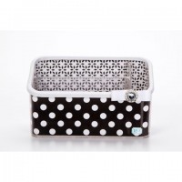 Desk Caddy- Black & White Dot